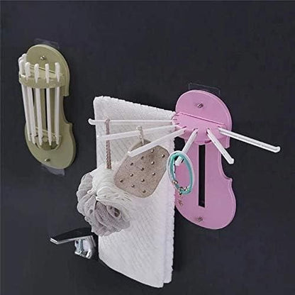 7-in-1 Multifunction Retractable Wall-Mounted Pull-Out Hanger Rack