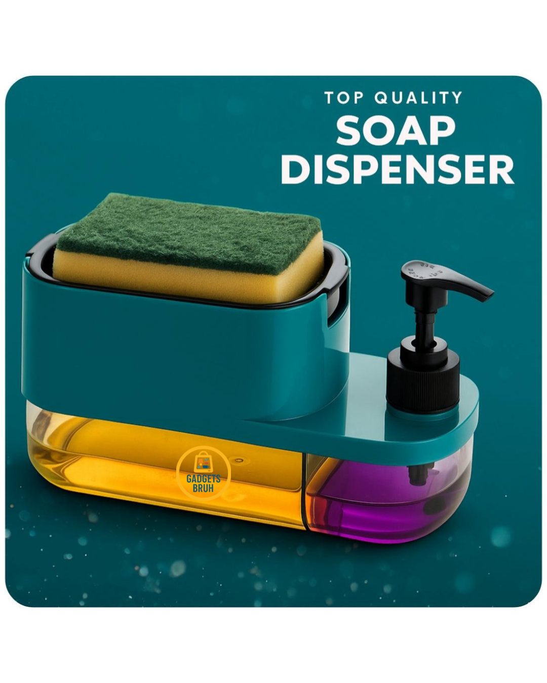 3-in-1 Kitchen Soap Dispenser with Sponge Holder – Clean Smarter, Save Faster!