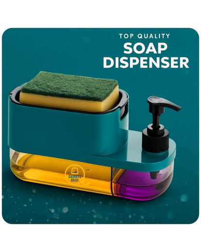 3-in-1 Kitchen Soap Dispenser with Sponge Holder – Clean Smarter, Save Faster!