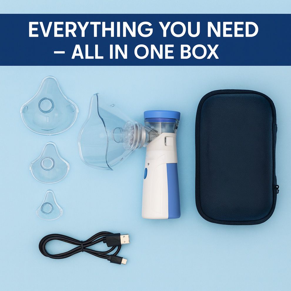 BreatheEase™ – Instant Relief, Anywhere | Silent & Portable Nebulizer