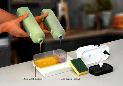3-in-1 Kitchen Soap Dispenser with Sponge Holder – Clean Smarter, Save Faster!