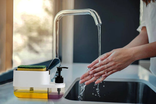 3-in-1 Kitchen Soap Dispenser with Sponge Holder – Clean Smarter, Save Faster!